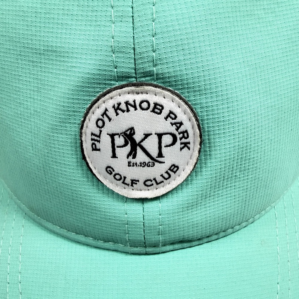 Pilot Knob Park Golf Club Hat Fahrenheit Aqua Blue Performance‎ Strapback Cap - Picture 2 of 9